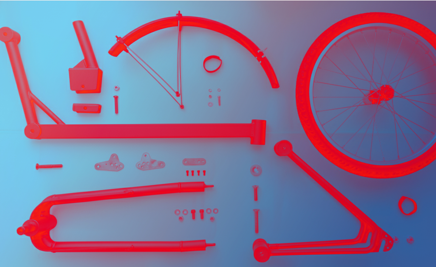 L&iacute;neas rojas sobre fondo azul degradado